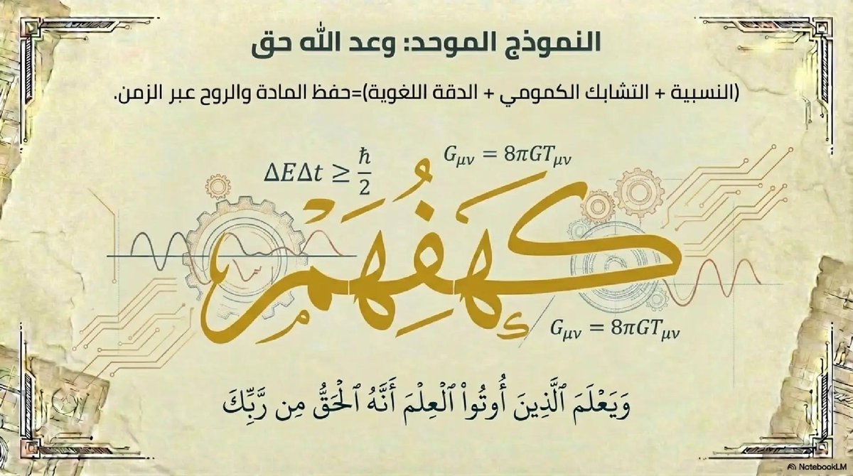 4ii2j's tweet photo. الخلاصة التحليلية:
لو حاولنا تصور القصة في إطار فيزيائي تخيلي الزمن داخل الكهف تباطأ (نسبية الزمن) الجسد دخل حالة سكون شديد تقلل التحلل (حفظ الطاقة والمادة) الحالة الكلية للإنسان بقيت مستقرة حتى الاستيقاظ لكن علميًا ودينيًا تبقى القصة معجزة إلهية لا يلزم أن تفسر بقوانين الفيزياء. https://t.co/vgx3YZOrPU