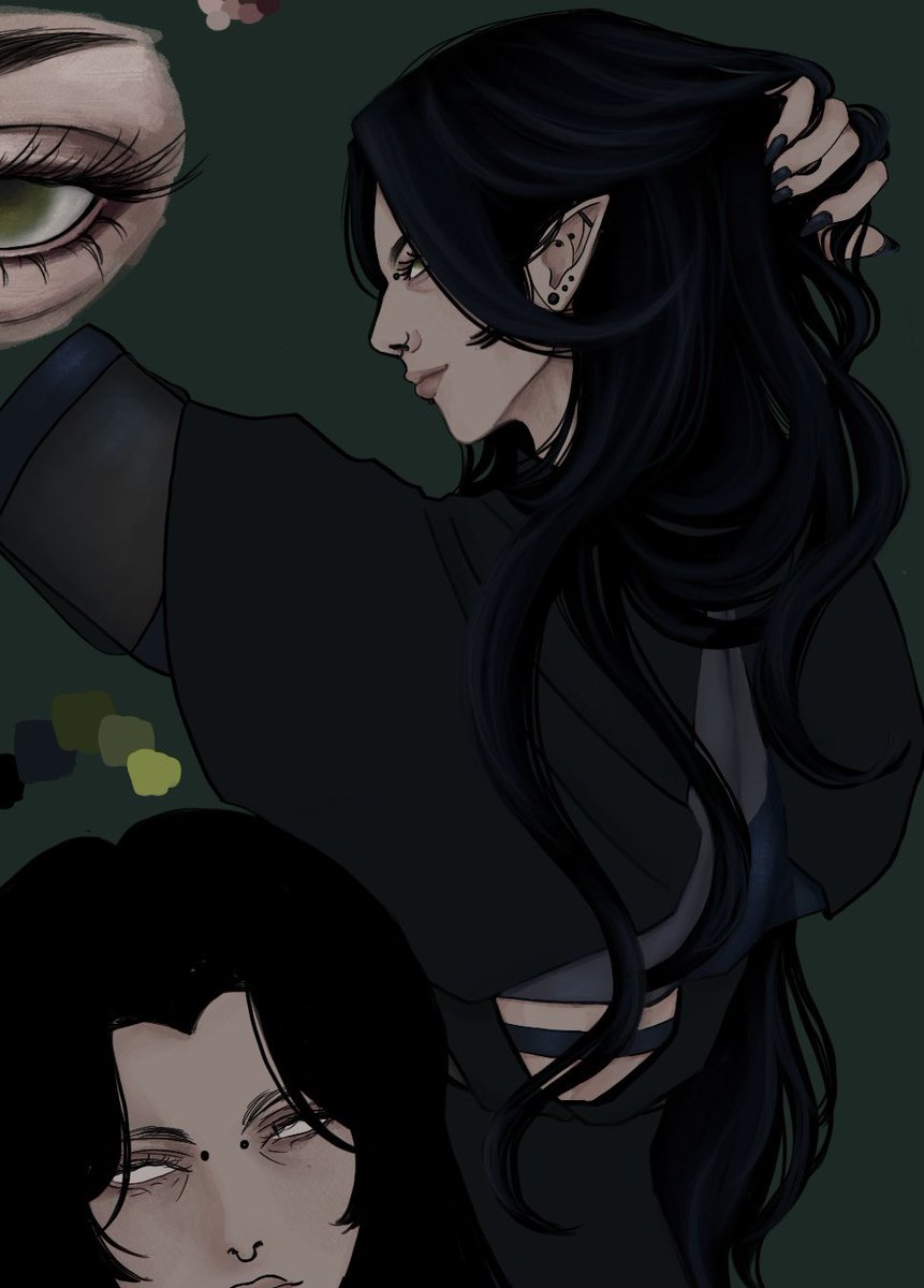 Revermour's tweet photo. @_KAVIIX_ I don’t have the full reference done but I hope this will suffice. 
The blindfold stays on, by the way. https://t.co/z8niDr15lJ