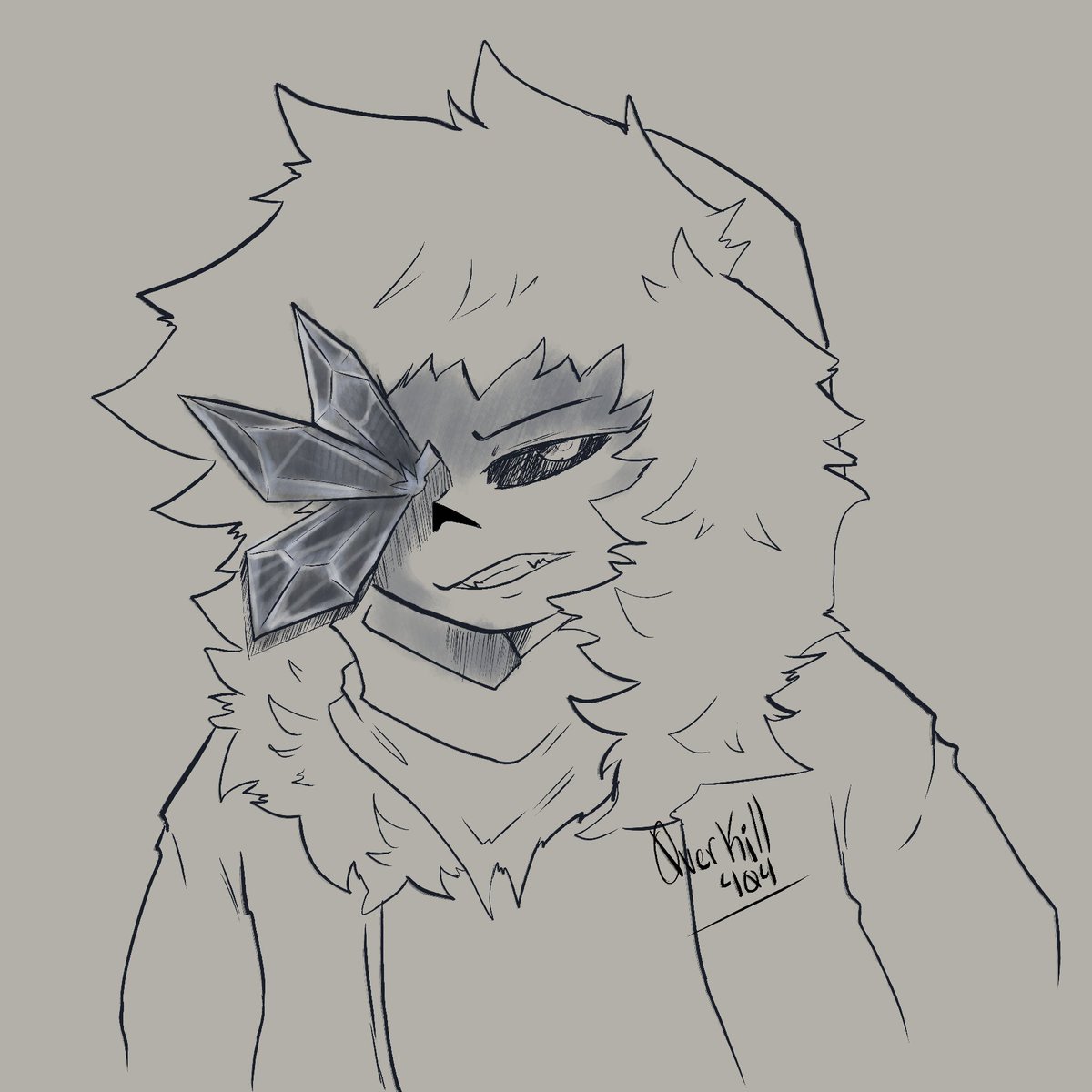 I was going back to using Krita because I really like it for sketching, and I wanted to try it with this character. I love Krita's pencils. 🤙♥️ 

This character belongs to 
Arz : <a href="/Danielave2001/">DanielaVE | 💜</a> 

I like this character, no way 😗🫶 #sans #oc #fanart #sketch #undertaleAU
