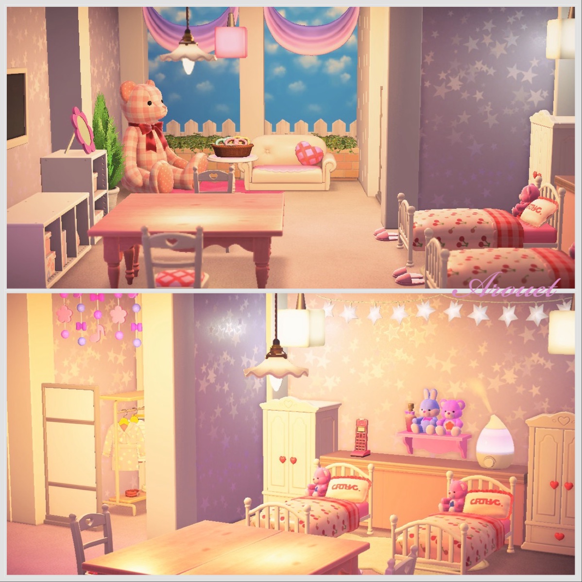 arouetg's tweet photo. ホテル4号室
【ゆめかわな部屋】

#あつ森 #acnh #ACNHDesigns #AnimalCrossing https://t.co/q4dlF0DiIs