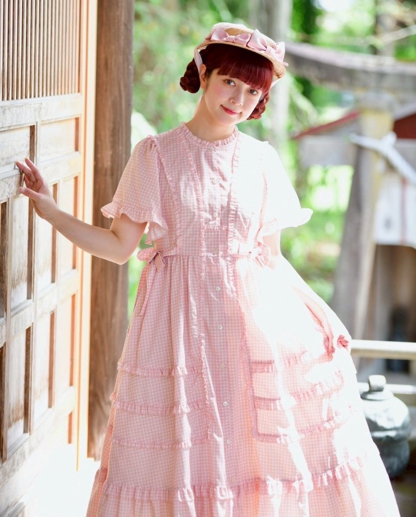 アトリエgg ワンピース 千鳥格子 ピンク サロン予約完売品 アトリエgg ワンピース 千鳥格子 ピンク サロン予約完売品 【公式通販】