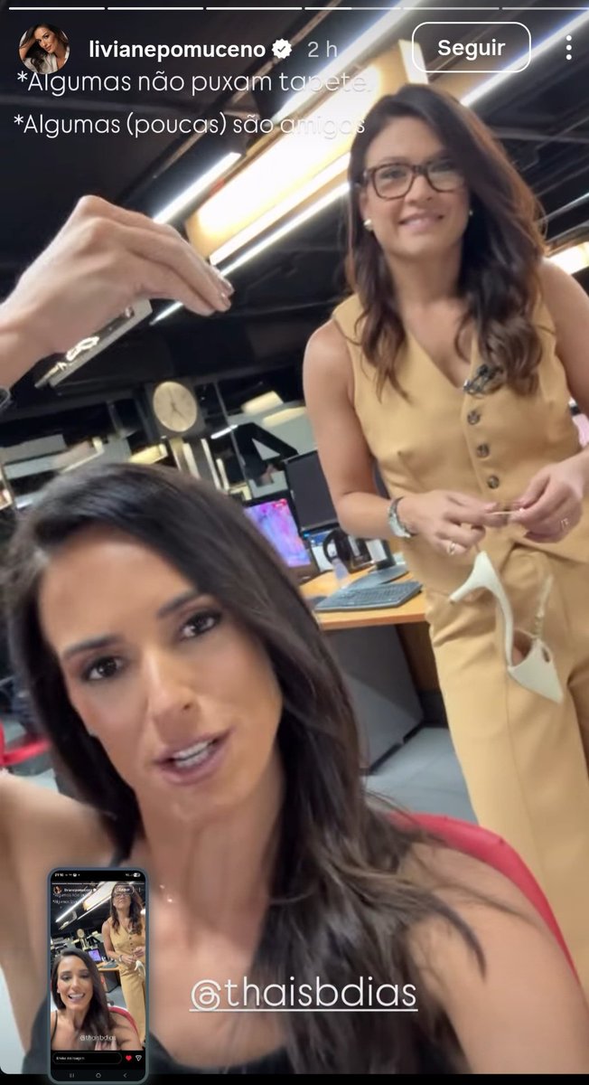 EITA PORRA! <a href="/livianepomuceno/">Livia Nepomuceno</a> e <a href="/thaisbdias/">Thaís Dias</a> no Instagram. Destaque pra frases