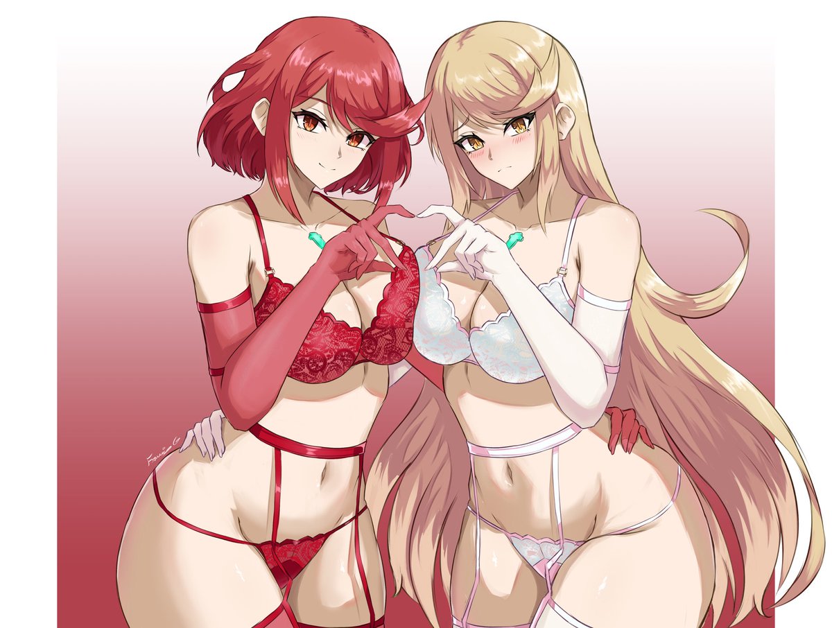 Pyra and Mythra

Commission for <a href="/roarofthestorm/">KnightStorm</a>