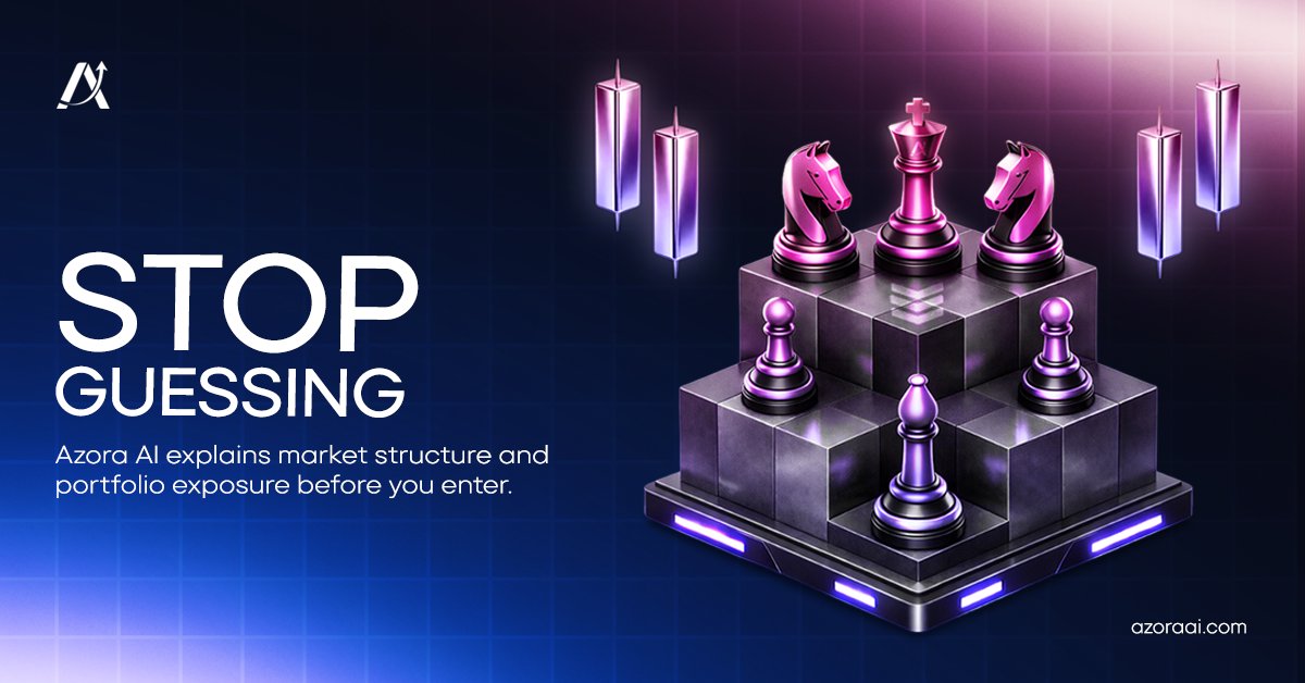 TheAzoraAI's tweet photo. Trading isn't a game of luck; it's a game of strategy. ♟️🧠
Stop guessing your next move. Azora AI decodes market structure and calculates your exposure before you even hit 'buy'.
Play the market with intelligence. 🛡️✨
#AzoraAI #TradingStrategy #CryptoIntelligence #Web3 https://t.co/3NsrkC205z