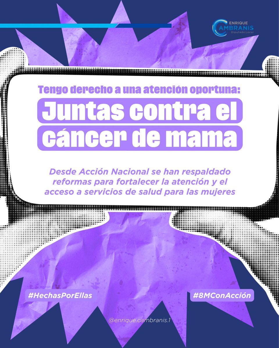 ECambranisT's tweet photo. El cáncer de mama detectado a tiempo puede salvar vidas.

Hablar de prevención también es hablar de derecho a la salud, atención oportuna y acompañamiento para todas las mujeres.

#HechasPorEllas #8MConAcción #AcciónNacional #Veracruz #PAN https://t.co/Z4uoqyWzOZ