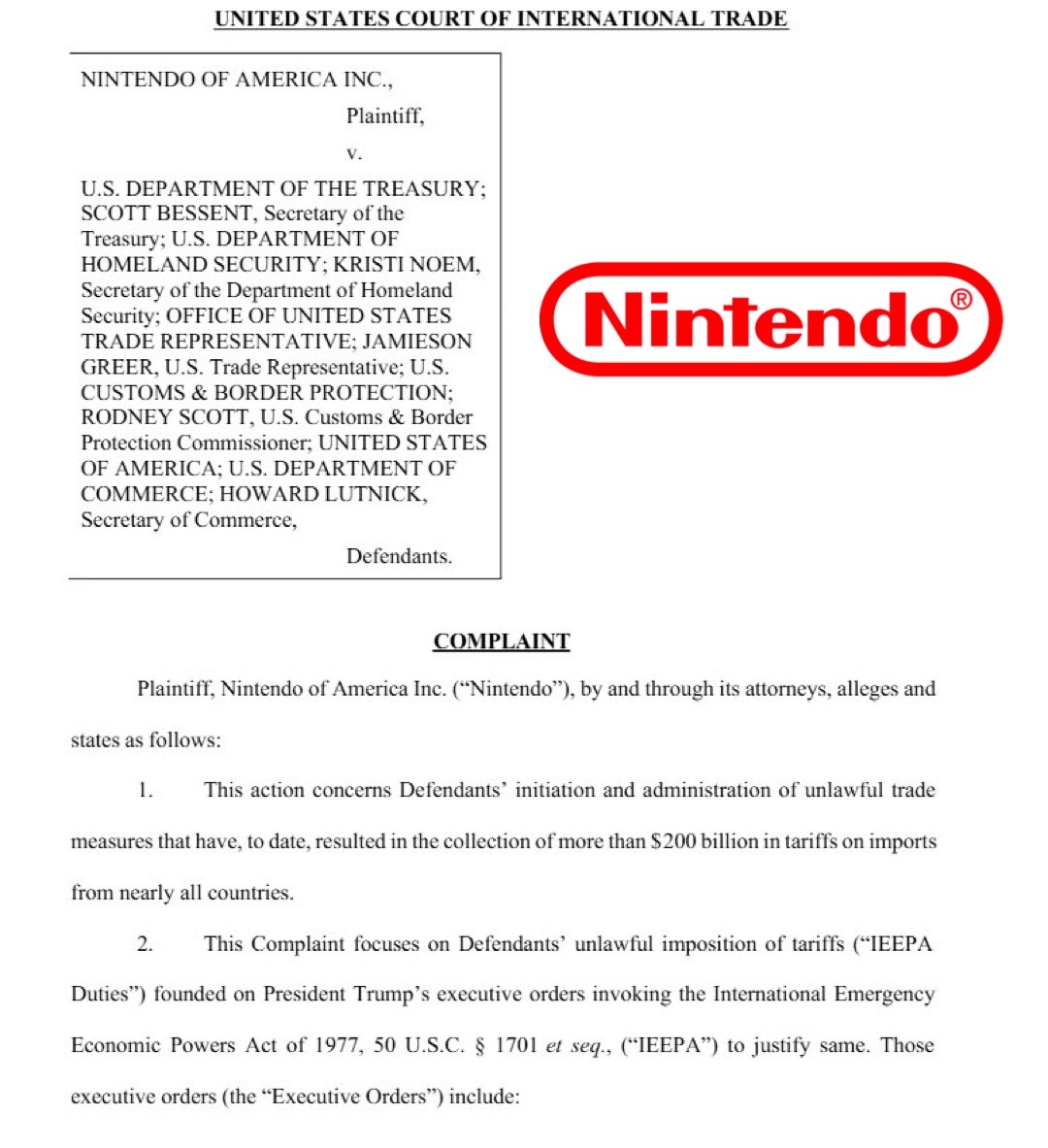 GTAVI_Countdown's tweet photo. Nintendo suing the US government wasn’t on my ‘before GTA 6’ bingo card this year. https://t.co/5zREstRjoE