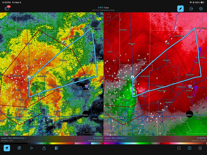 Olumayhor's tweet photo. Damage reported in #Turley, OK. Areas in the polygon are at greater risk over the next 30 minutes.
#okwx #okwx #severewx #Oklahoma #Tornado #severewx #severeweather #miwx #michigan https://t.co/WiavXHsHXM