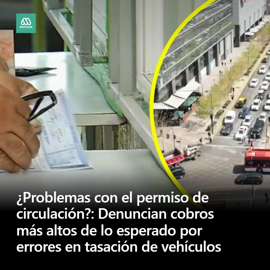 meganoticiascl's tweet photo. Conductores denuncian cobros del permiso de circulación más altos de lo esperado. Diferencias en la tasación de vehículos y falta de códigos fiscales estarían generando precios distintos entre municipios. https://t.co/aqZIaLm4SN
