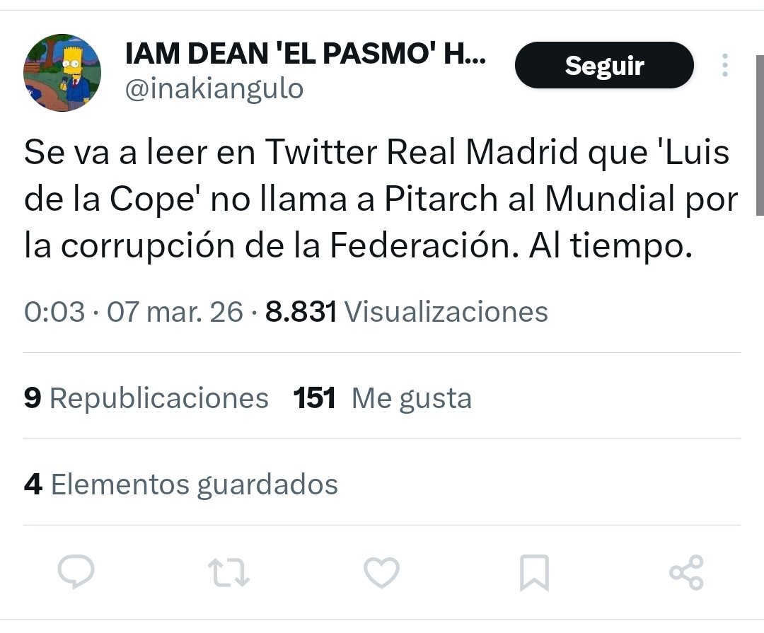 Si le queda familia cerca (colaboradores no, que ya sabemos que cada vez son menos) que  le digan que pare o sino que vayan pensando en ingresarlo en algún centro especializado. La evolución de las vistas de su vídeos de YT es como ver un suicidio lento y en directo.