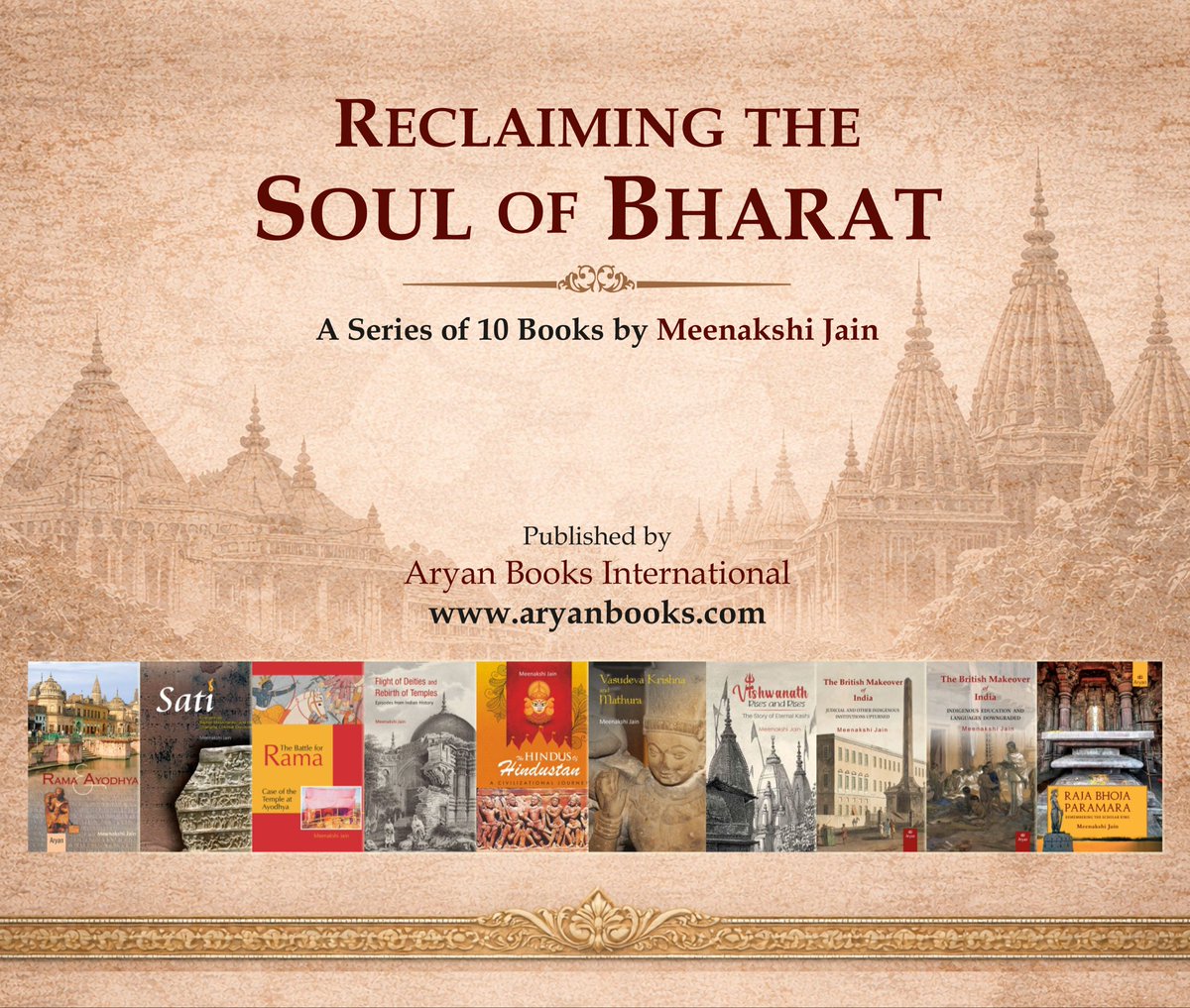 AryanBooksInt's tweet photo. As wars rage and the global order shifts, nations are rediscovering their civilisational roots and deeper historical identities. For India, that journey leads to Bharat. RECLAIMING THE SOUL OF BHARAT by @indicmeenakshi contributes meaningfully to that rediscovery.

https://t.co/uZMiRmS3Et