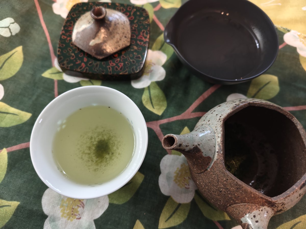 宮城県仙台市佐十園茶舗の100ｇ2000円の掛川茶
高い湯温で淹れると、味も香りも立つお茶でした。
グレープフルーツのような爽やかな香りと少しの青々しい香りがします。
苦味渋み旨味どの味も強く感じられます。
5g/80℃/60ml/1min
#茶好連