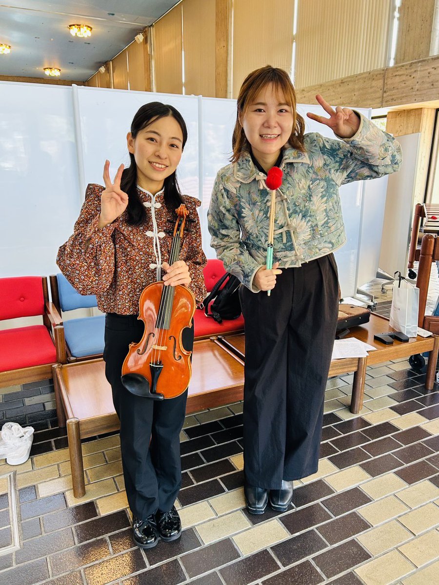 okoyonetan's tweet photo. 2/28くまもと音人ファミリーコンサートにご来場いただきありがとうございました！
ヴァイオリンの柴田恵奈さんとデュオで演奏させていただきました、素敵な機会をいただき嬉しかったです☺️✨
出演者の方々もお疲れ様でした！
主催のくま音文さま、スタッフの皆様、大変お世話になりました🙇🏻‍♂️ https://t.co/joLdGUIkzF