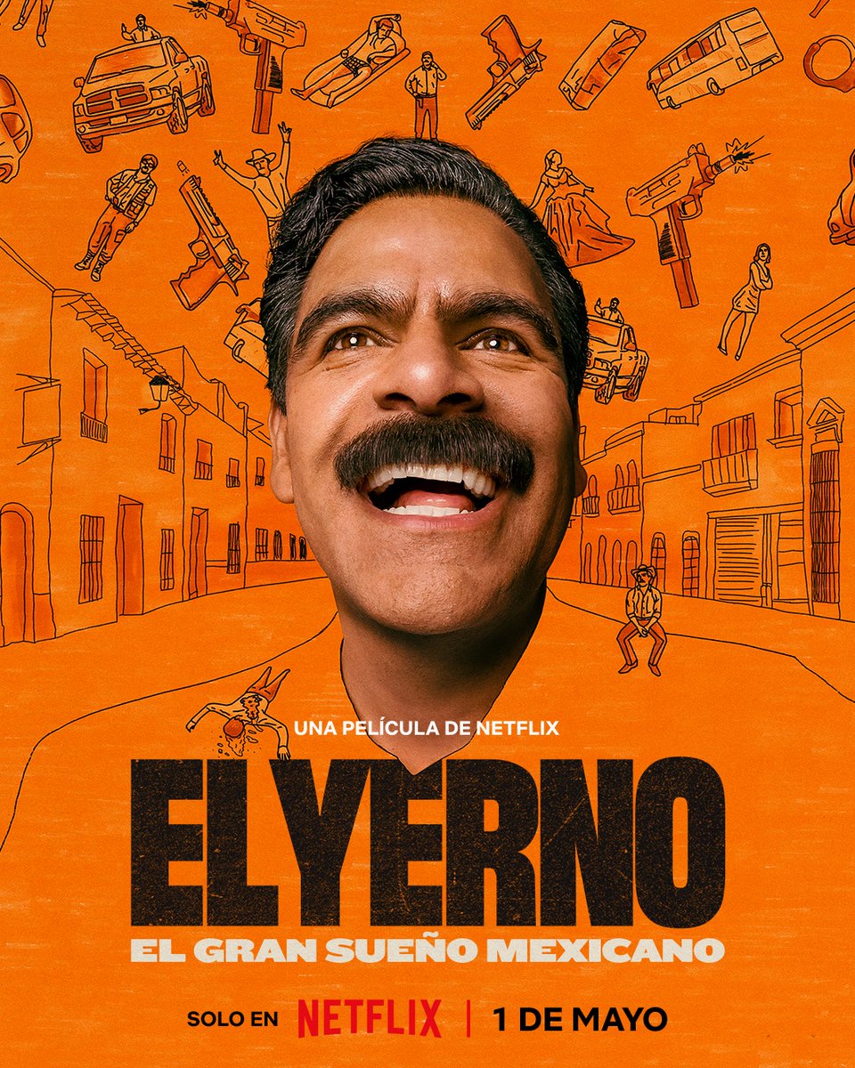 CineSpoilersMex's tweet photo. La nueva cinta mexicana #ElYerno protagonizada por @vazquezadrian75  está escrita por @JamesSchamus  quien también escribió #Somos de @NetflixLAT y llegará el próximo 1 de Mayo a la plataforma. https://t.co/qPOx4bvrRl