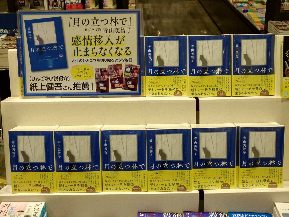 紙上健吾【けんご@小説紹介】さん推薦！
青山美智子さん「月の立つ林で」 展開中です✨
新しい一冊との出会いを、ぜひ店頭で！

＃けんご　＃青山美智子