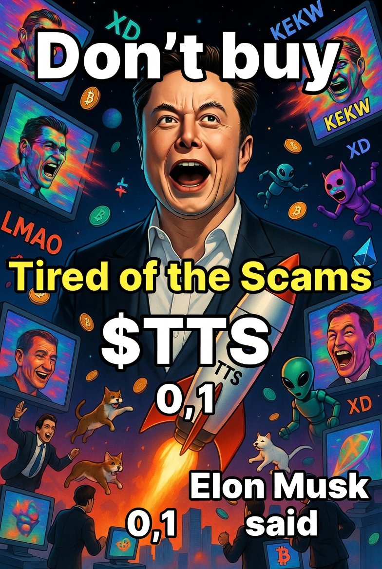 tiredofthescams's tweet photo. Donโt buy Tired of the Scams $TTS 0,1, Elon Musk said ๐
โฆbut you probably already want it ๐
Make a meme & tag us!
#DontBuyTTS #TTSMemes https://t.co/8KGThRNP6W