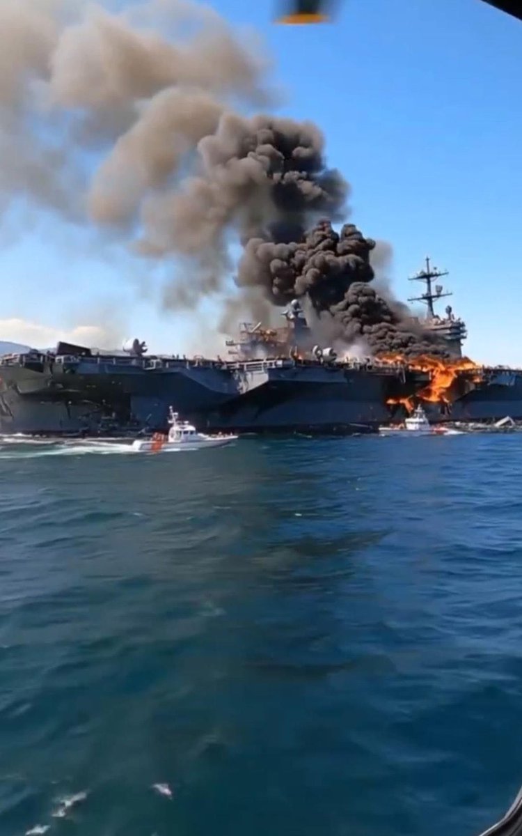 Iran claims USS Abraham Lincoln struck by drones in Sea of Oman

The San Diego-based Navy aircraft carrier USS Abraham Lincoln 

More than 5000 people live eat work on massive naval vessels