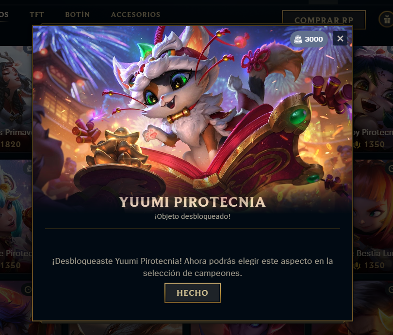 Estoy feliz!, luego de hacer stream mi pareja me dio 2 sopresas (pipipi) una skin de mercy sakura y una skin de yuumi del lol que se parece a mi gatita irl..
como te amo por la chucha 😭♥️
