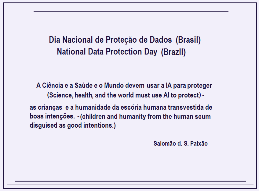 Your Excellencies, it is necessary for human intelligence to overcome psychic archaism. <a href="/LulaOficial/">Lula</a>, <a href="/narendramodi/">Narendra Modi</a>, <a href="/UN/">United Nations</a>, <a href="/WHO/">World Health Organization (WHO)</a>, <a href="/NobelPeaceOslo/">Nobel Peace Center</a>, <a href="/NobelPeaceOslo/">Nobel Peace Center</a>.