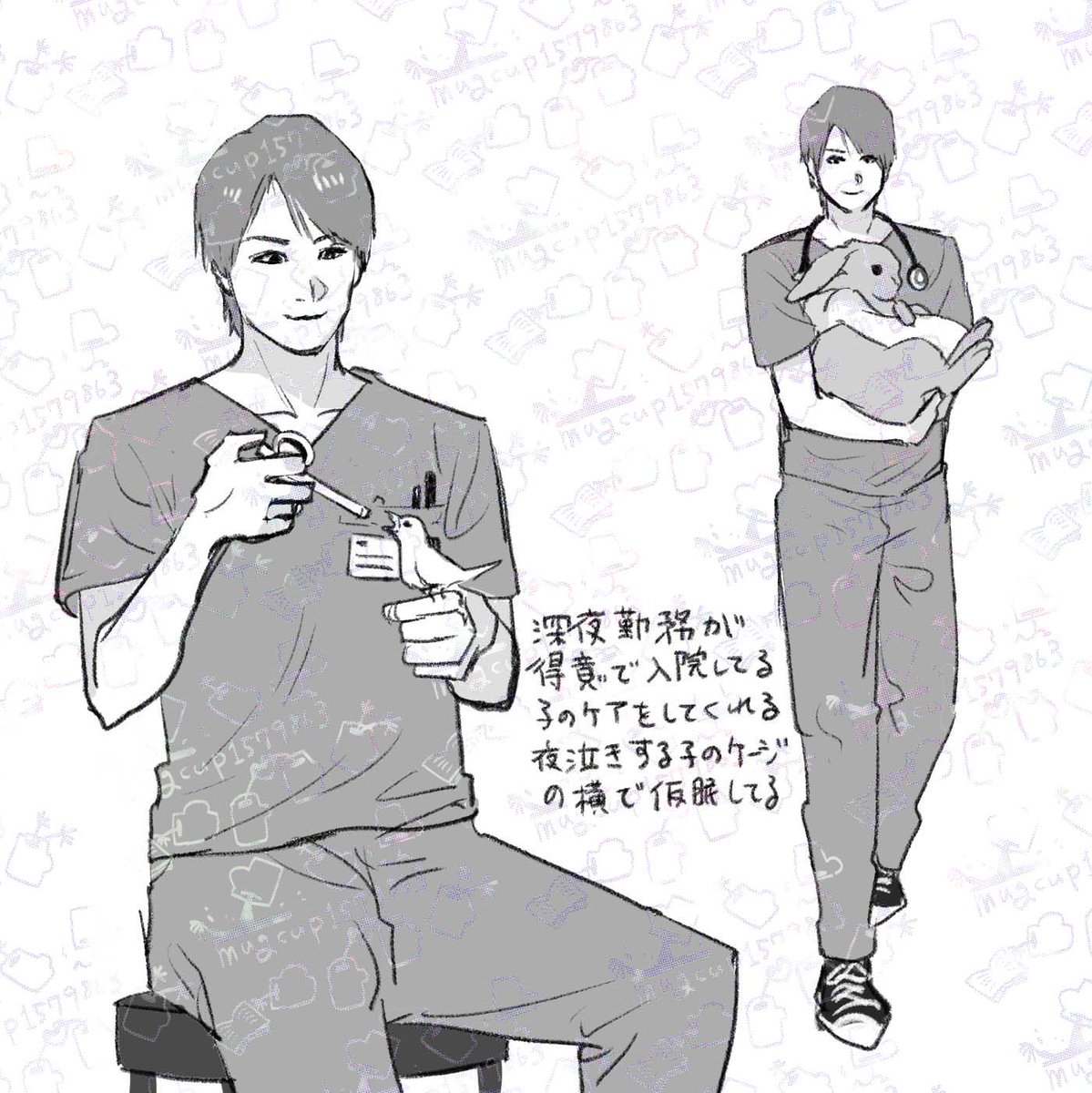 医者パロ再掲絵で失礼します！ 🐉スタ作品オンリー「拳魂一擲」 の継続開催をお願いします！ 7日までにリポストされた数を集計して検討されるのでRPにご協力いただけるととても嬉しいです    #ひらいて赤ブー