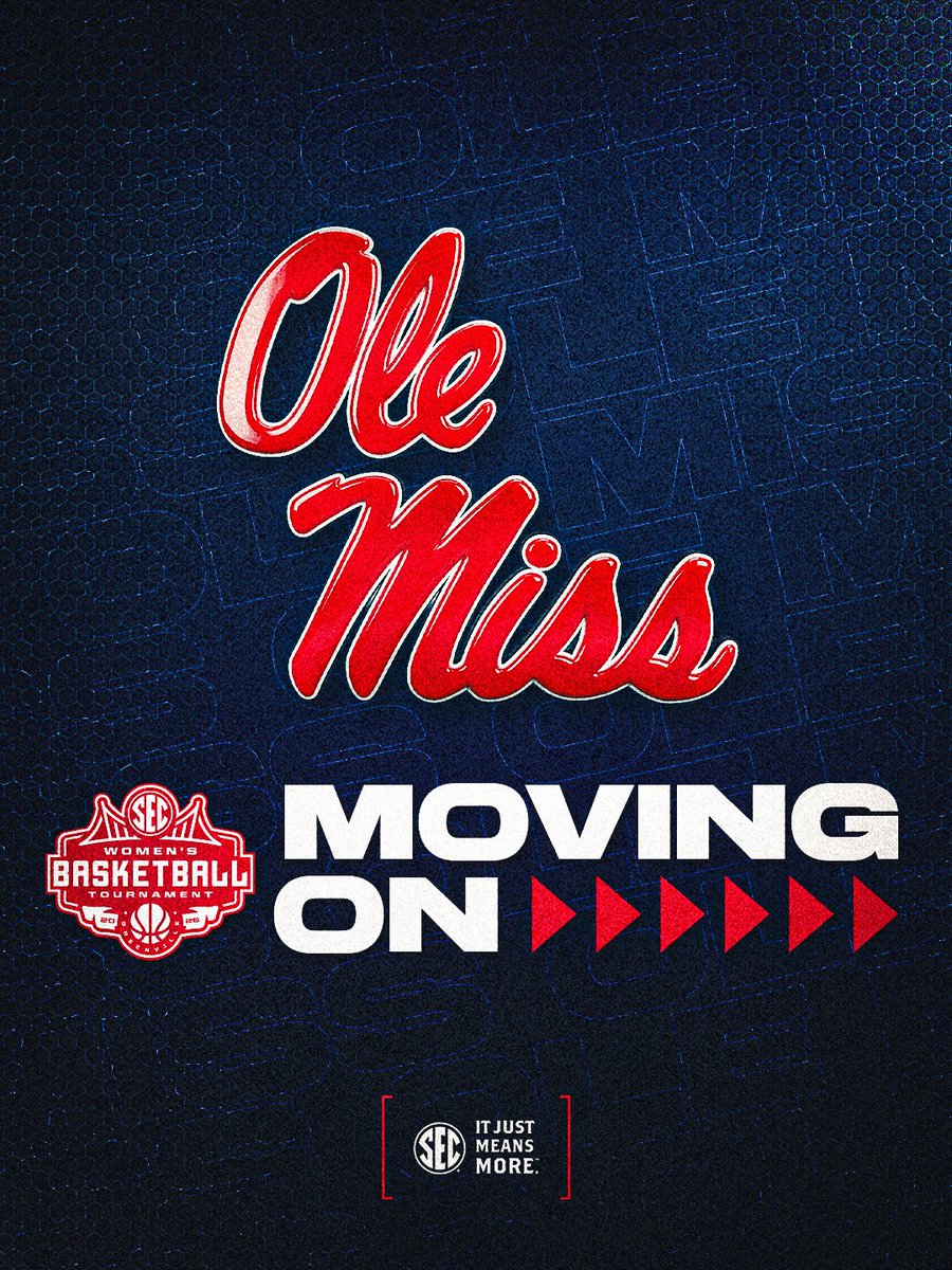 SEC's tweet photo. THE NO. 7 SEED OLE MISS REBELS PULL OFF THE UPSET OVER THE NO. 2 SEED VANDERBILT COMMODORES 📈

@OleMissWBB x #SECTourney https://t.co/dsriX5r05q