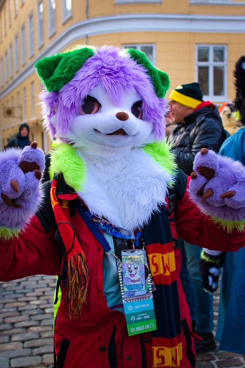 ILM126's tweet image. First week back post-NFC trip, lots of photos to save and a lot of memories to preserve &amp;lt;3

The Copenhagen City Tour by the local furs (Copenhagen Furry Club) was awesome :D

📸: jackyfox (bsky)
#FursuitFriday #fursuit #husky