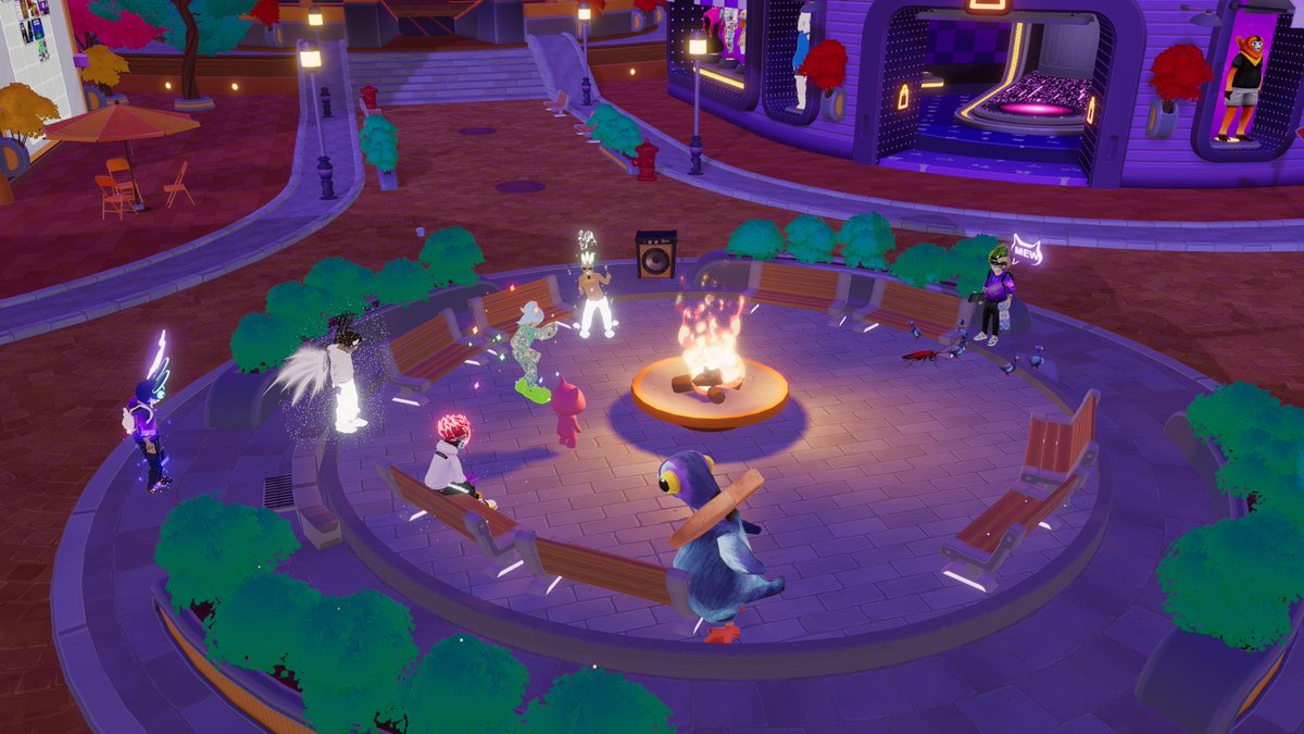 kara_377's tweet photo. Ran into some great people by the campfire today.

Didn't talk much earlier, but it was fun lurking with @SinfulMeatStick, @DOCTORdrippNFT, @CanessaDCL, and @Xsebga. 😍

(I was the pigeon mascot. LOL)

#Decentraland #Metaverse #Web3 https://t.co/t2PdY3E75o