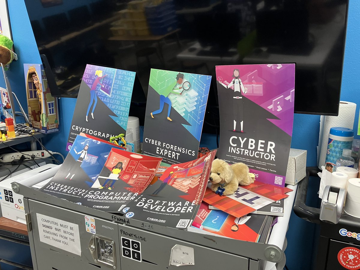 javierfaguilar's tweet photo. We are pleased to welcome Ashley M. to @efwmaschool  
Big thank you the entire @cyber_dot_org team for their continued support in empowering educators &amp; students @javierfaguilar @dfwcsta #learning #teamwork #equity #diversity #confidence #creativity #ITeachCS #ITeachCybersecurity https://t.co/6Es4TRU3Jo