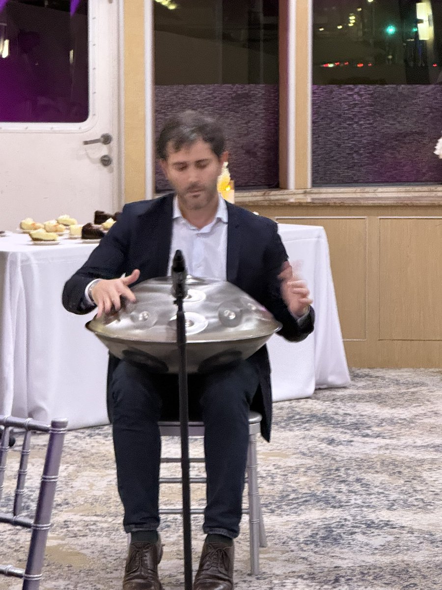 hoperugo's tweet photo. @PTarantinoMD shows his many talents #mbcc26 @gotoPER playing the hand pan!  Amazing and beautiful. https://t.co/zcRh52RAvU