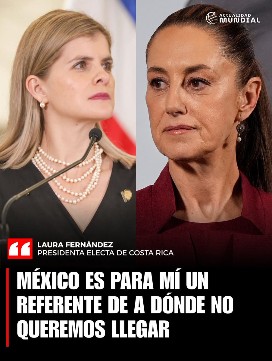 noticiaencortoo's tweet photo. 🇨🇷 | Laura Fernández Delgado, presidenta electa de Costa Rica: “México es para mí un referente de a dónde no queremos llegar”. https://t.co/HDaq8sof7r