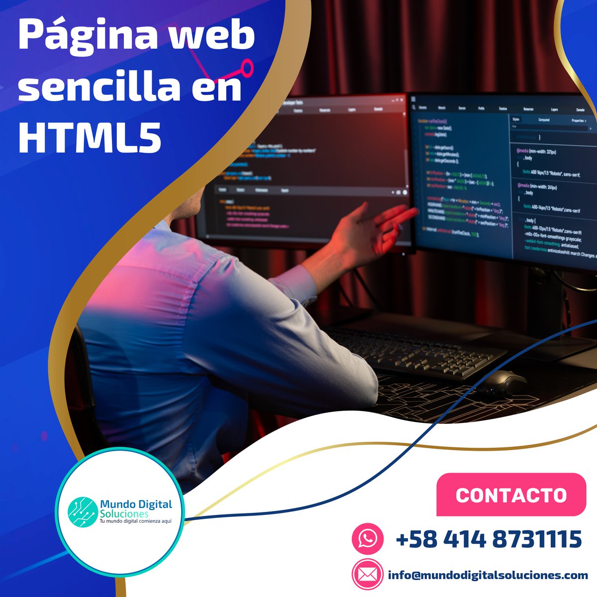 MundoDigit2026's tweet photo. Sitio Web Básico Estático (Desarrollo Puro en HTML5)
¡Tu primera ventana al mundo digital! 🚀
Lanza tu marca con un Sitio Web Básico Estático, desarrollado con tecnología HTML5 para garantizar máxima velocidad y eficiencia. La opción ideal para una presencia profesional. https://t.co/3lfxC3qvg7