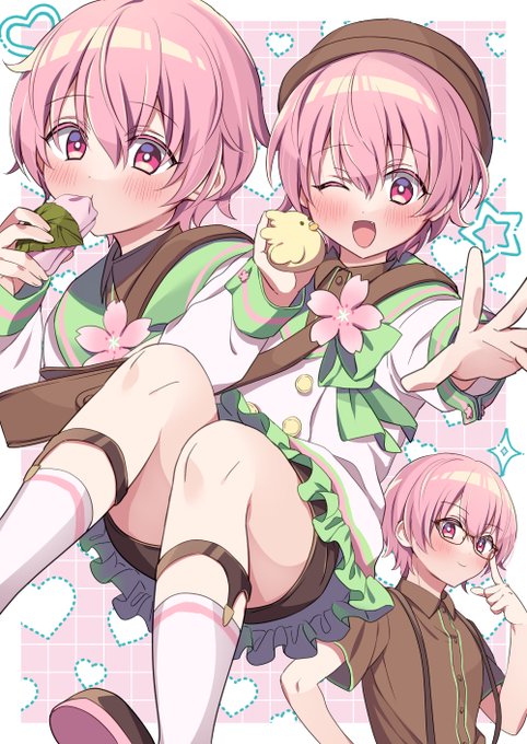 Skebでなんと全年齢おとこのこのリクエストを頂いた… 私でいいのか…桜餅くんかわいい ありがとうございました!