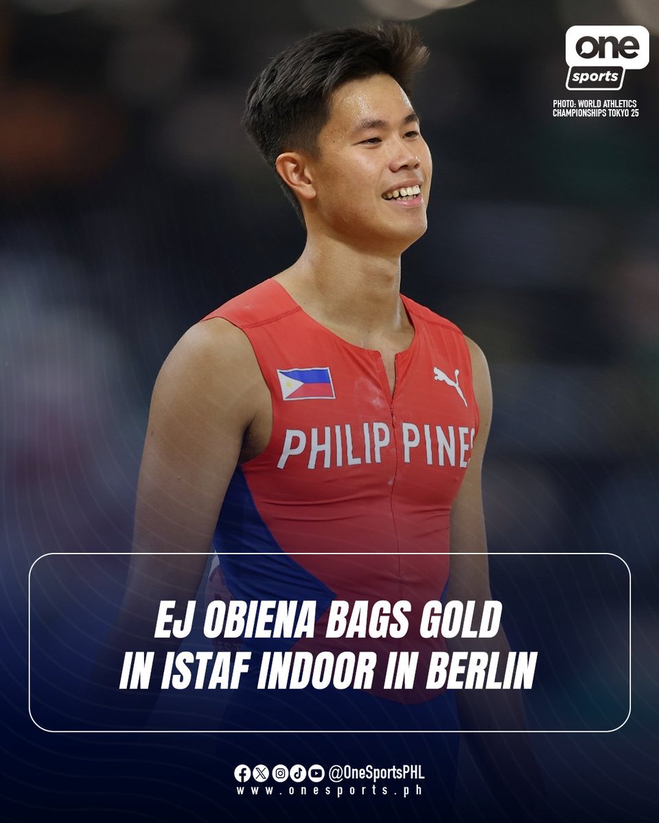 GINTO MULA KAY EJ 🥇🇵🇭

Filipino pole vaulter EJ Obiena delivers a golden performance, recording a season's best of 5.78 meters and bringing home the top honor at the ISTAF Indoor in Berlin, Germany!

#ISTAFIndoor #ISTAF