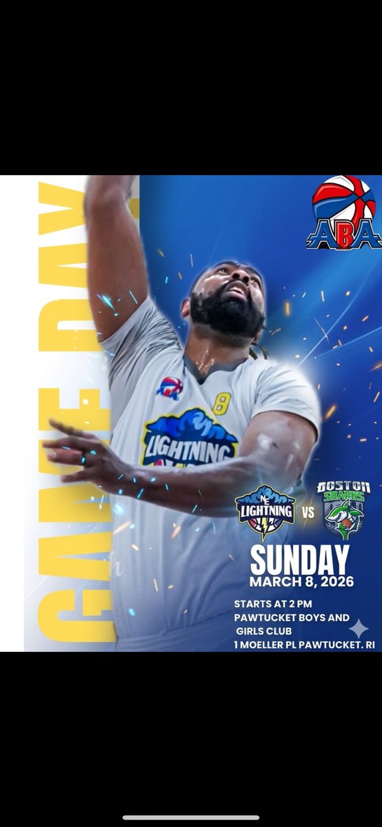 lightning_aba's tweet photo. Game Day is this Sunday!! Come see the ABA Regular Season Leader in Blocks Kevin Briggs lead the Lightning in our playoff game against the Sharks. Tickets are available at https://t.co/Ha6pwPjHF9. @realabaleague https://t.co/TE83ZdAUPq