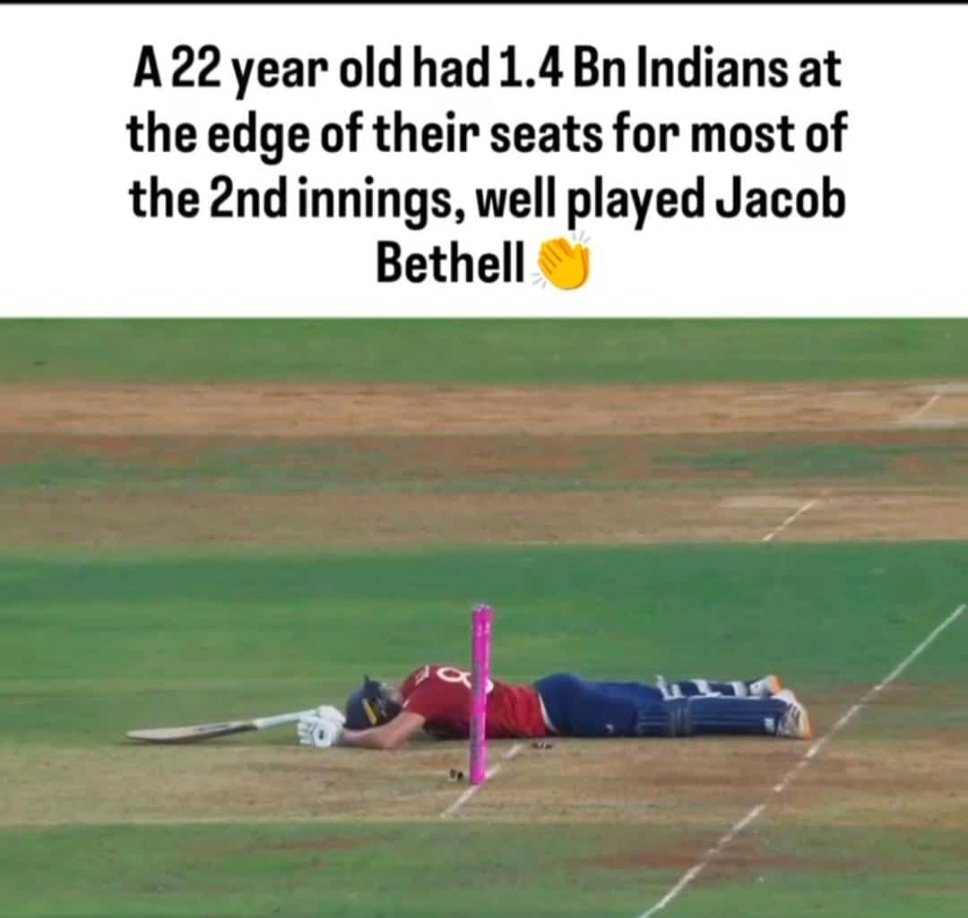 22 years old had 1.4 indian at the edge of their seats , that called jacobBethell..<a href="/cricketworldcup/">ICC Cricket World Cup</a>