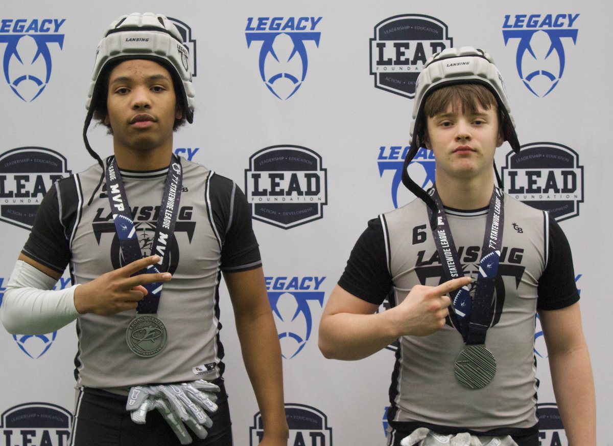 LegacyMI_FBall's tweet photo. Legacy Statewide 7v7 High School League Season MVPs 🥇

Lansing Grey Offense: Rylan Rapson - WR - Okemos - 2029 Defense: Kaiden Hague - DB - Waverly - 2029

@Legacy_Recruit @gamebreakerhg @Legacy_CenterMI @LegacyLouAdams @LegacyLansing 
#legacy #jointhemovement #7on7 https://t.co/LiWNCPuloy