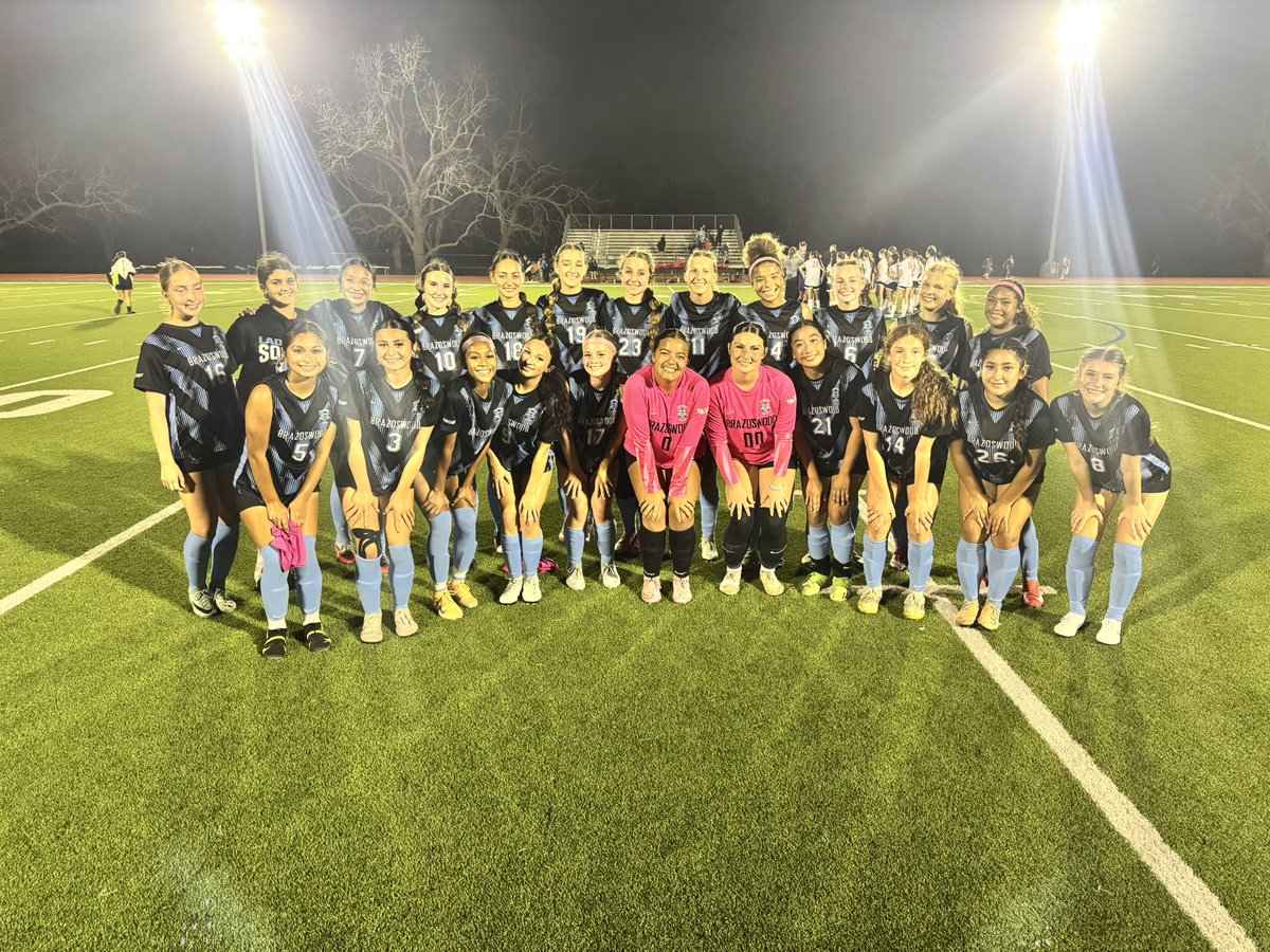 LadyBucSoccer's tweet photo. Varsity Lady Bucs are District 24-6A Champions! We played our last regular season game tonight. ⚽️Peyton Richards 🅰️Ella Schmidt ⚽️⚽️Adelyn Bonnot 🅰️⚽️⚽️Kieri Malone ⚽️⚽️Abi Golder 🅰️Triniti Whitley 🅰️ Bella Merritt⚽️Olivia Lewis 🅰️Hadley Collins &amp; a shut out for the defense 🍩 https://t.co/eaBRJZ9UzW