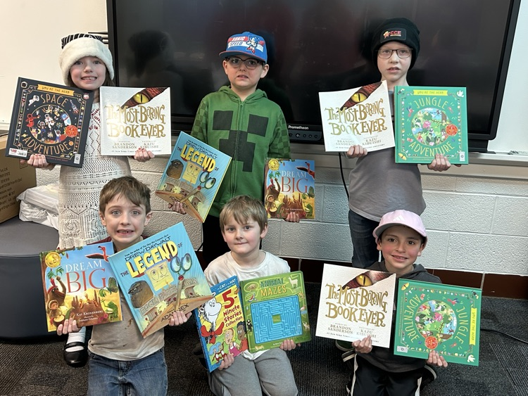 CCEELEM's tweet photo. Wow, the kids got lots of AMAZING books from participating in The Book Blast! https://t.co/z7aMoDLWNY