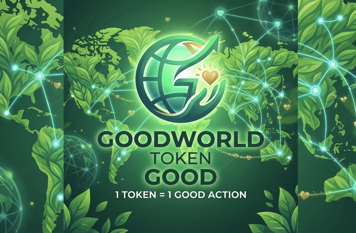 GoodWorldToken's tweet photo. It will be great for the world, it will be great for you.

💚 Join the movement: https://t.co/Co2UzYNaPS

#GoodWorldToken #1Token1GoodAction #CryptoForGood #PumpFun #Solana #EcoFriendlyCrypto #CharityToken #TokenWithPurpose #GlobalImpact #BlockchainForChange #CryptoCommunity https://t.co/jQwrm0GqkO