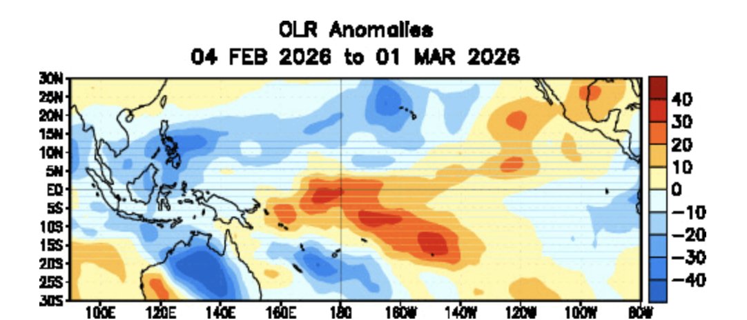 jnmet's tweet image. As the cool anomalies continue to get pinched off over the central equatorial #Pacific, the SST anomalies &amp;amp; outgoing longwave radiation anomalies are resembling a #LaNina Modoki. #ElNino conditions should rapidly develop in the coming months.
