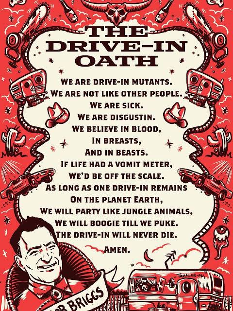 Now raise your right hand and repeat after us!! let’s all take The Drive-In Oath for the Series Finale on Shudder. 

Brian <a href="/gsil84/">Brian Godsil</a> #MutantFam #TheLastDriveIn