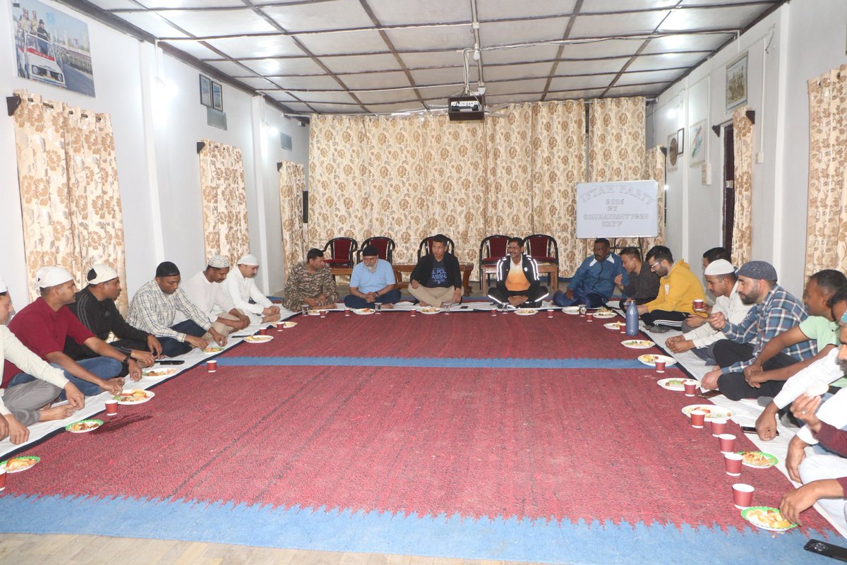 On the eve of Ramadhan, Iftar Party was organized by this Unit to celebrate togetherness and unity. Officers and jawans took part in the party.
<a href="/crpfindia/">🇮🇳CRPF🇮🇳</a> 
<a href="/PMOIndia/">PMO India</a>
<a href="/HMOIndia/">गृहमंत्री कार्यालय, HMO India</a> 
<a href="/northeast_zone/">North East Zone Hqrs</a> 
<a href="/mnp_2018/">M&N Sector CRPF</a> 
<a href="/NesHqr/">North Eastern Sector, CRPF</a>
<a href="/dig_kma/">DIG OPS KMA CRPF</a> 
<a href="/rangesilchar_05/">RANGE SILCHAR CRPF</a>