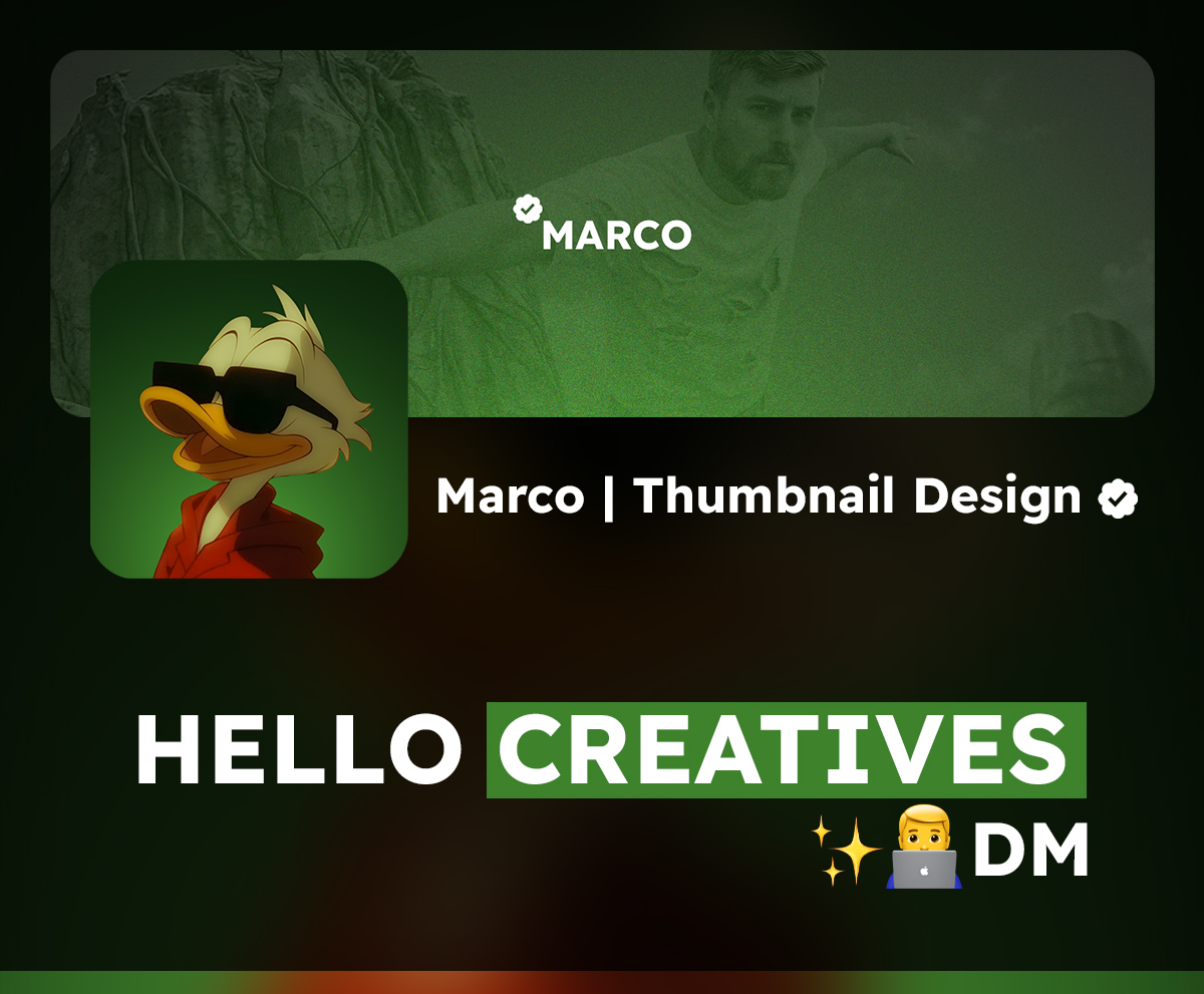 Marco | Thumbnail Design tweet media