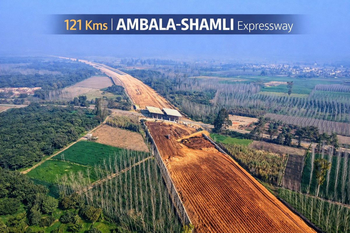 Life_On__Wheels's tweet image. 🚧 अंबाला–शामली एक्सप्रेसवे | Ambala–Shamli #Expressway (121 Km)

Bareilly–Ludhiana Economic Corridor का अहम हिस्सा Ambala–Shamli #Expressway इस समय तेजी से बन रहा है। यह 6-Lane Access Controlled Expressway हरियाणा और उत्तर प्रदेश के बीच connectivity को काफी बेहतर करेगा।

इसके