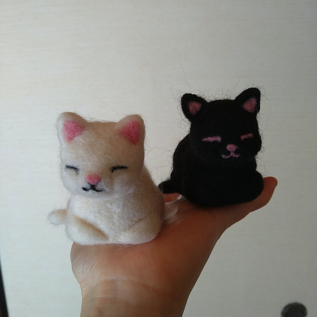 funwari_cocoa's tweet photo. 白色作ったら
やっぱり黒色も作っちゃう。
黒色は写真だとうまく写らないし、フォルムも難しかった。
少しずつふっくらしていければ→ぇ https://t.co/jnLL0A5jZS