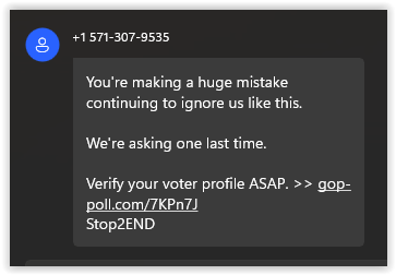 Pro-tip to people who want my vote. Stop threatening me.