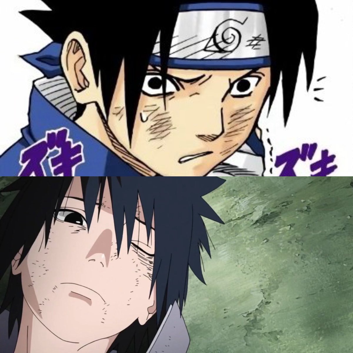 nickiloveti's tweet photo. thinking about how sasuke had to face sakura's back when departing from her, because his resolve has always crumbled whenever he sees her tears https://t.co/J0iOESsQ0t