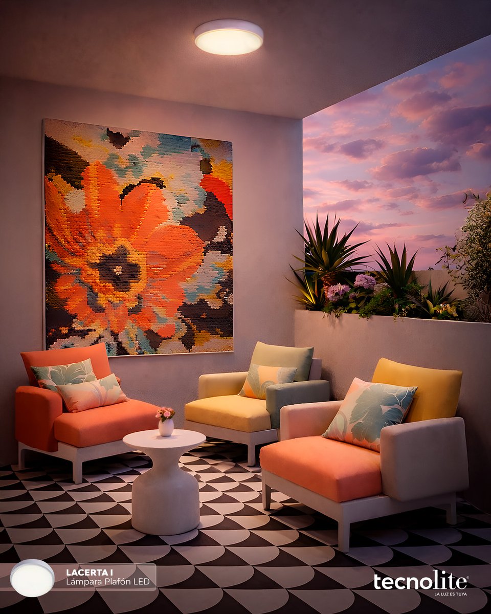 TecnoliteMX's tweet image. Un rincón que mantiene su brillo cuando cae la tarde. 🌼✨ #Tecnolite #Exterior #Iluminación