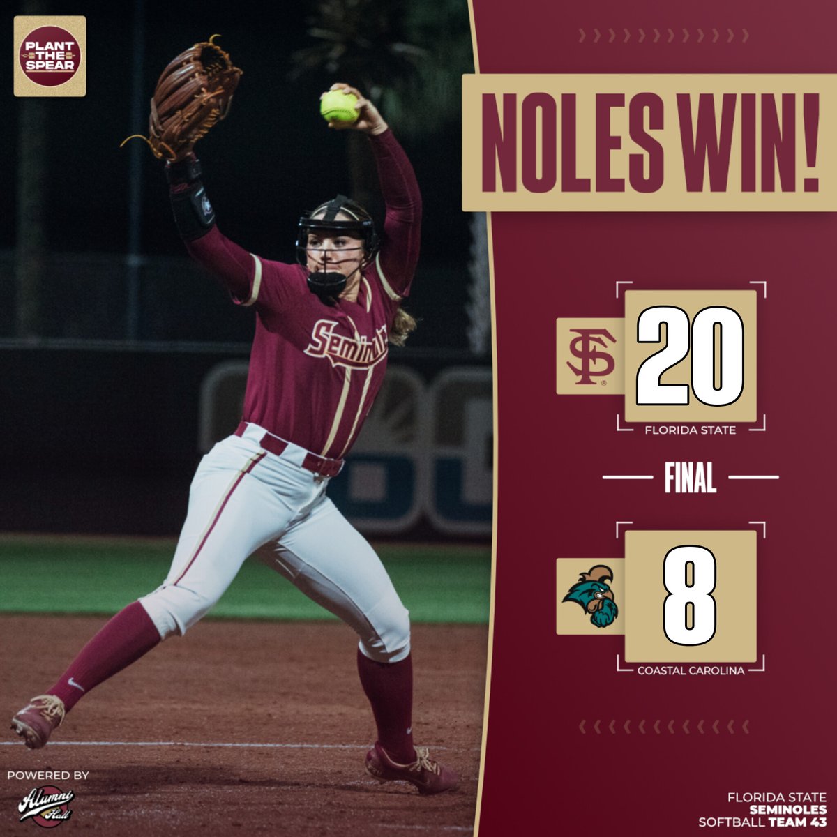 Noles WIN‼️🥎 🍢
