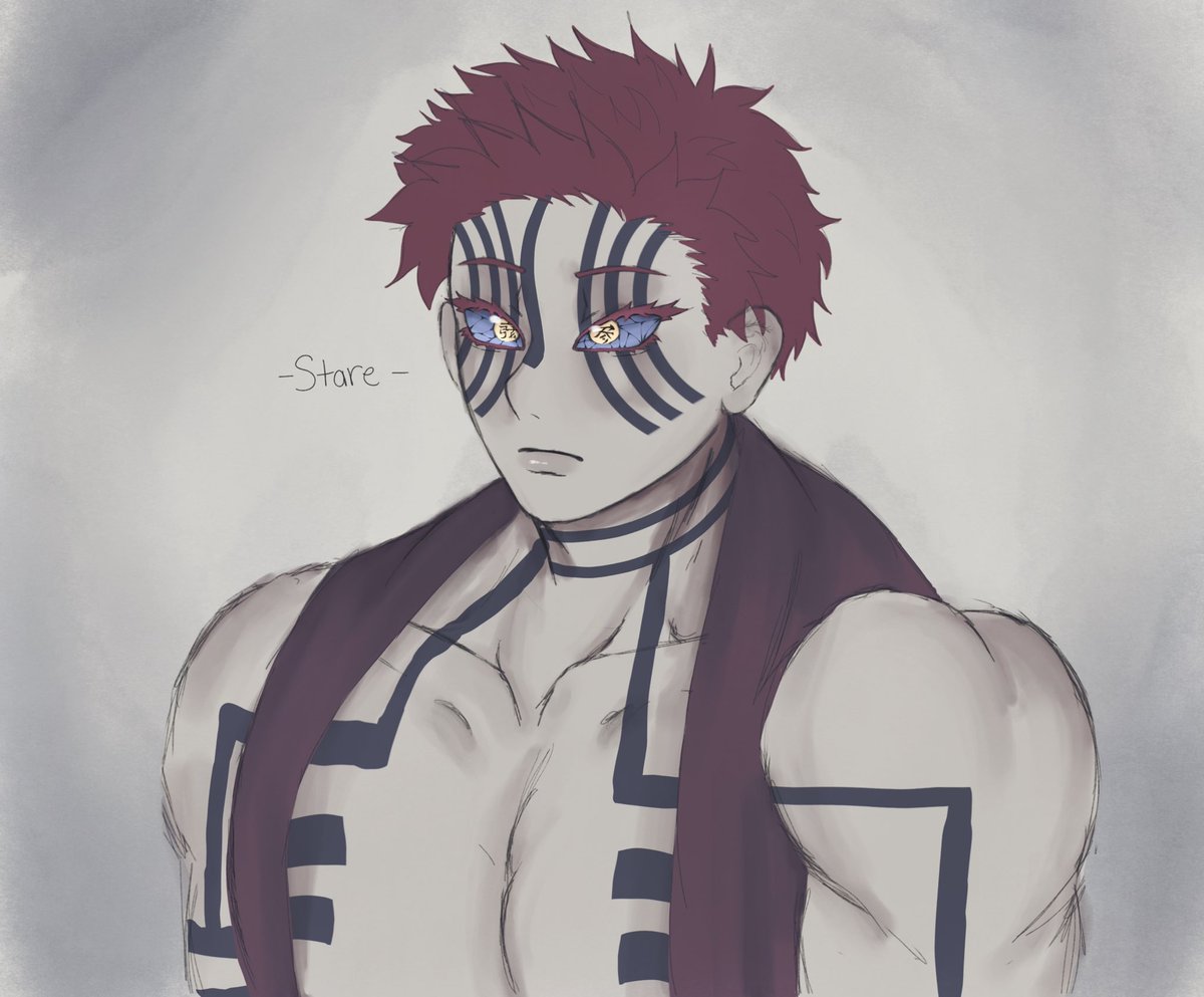 SINC3RIST's tweet photo. Eye contact👀 #doukaza #Douma #akaza https://t.co/hiXc5a7RFN