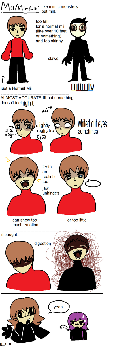i was too lazy to draw on my ipad so i use mspaint

anyway mii mimics/miimics!!!!!!!!!!!!